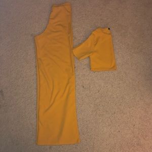 High waisted pants/crop top set